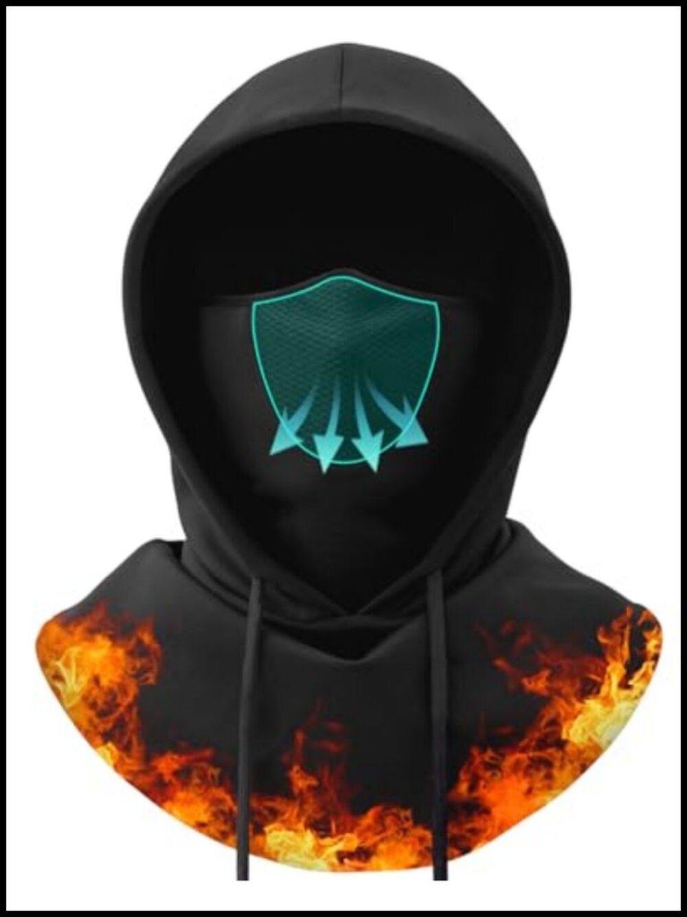 3 in 1 Thermal Fleece Balaclava Hood Face Mask Ear Loops Windproof Ski Mask